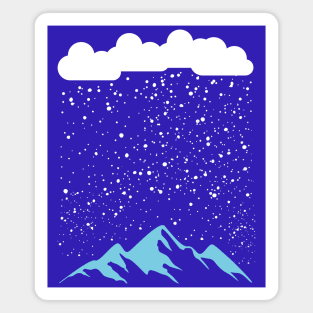 Heavy Snowfall Winter Mountain Landscape Blizzard Snowfall Lover Magnet